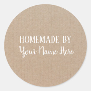 Homemade By Cookie Cake Vintage Craft Classic Round Sticker