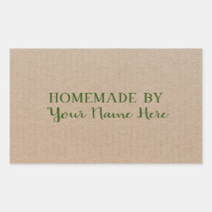 Homemade By Cookie Cake Vintage Craft Rectangular Sticker