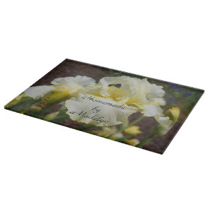 Homemade by You Glass Cutting Boards Iris Flower