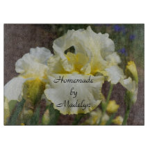 Homemade by You Glass Cutting Boards Iris Flower