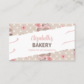 Homemade Cakes, Bakery Business Card