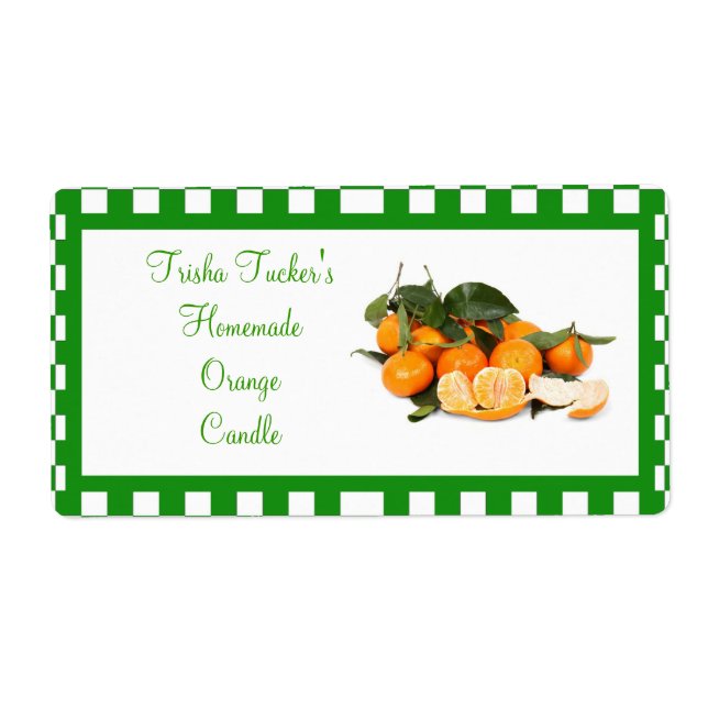 Homemade Candle Label (Front)