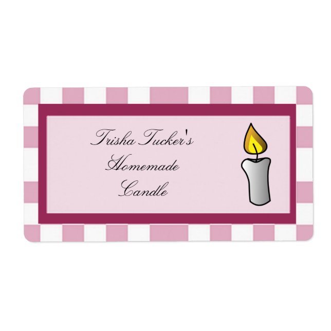 Homemade Candle Label (Front)