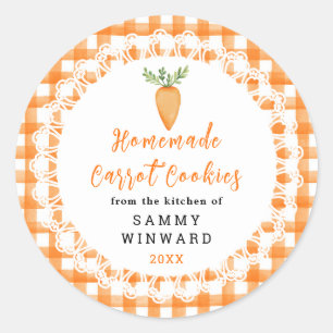 Homemade Carrot Cookies Label
