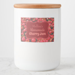 Homemade Cherry Jam Custom Food Label