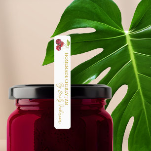 Homemade Cherry Jam Thin Label