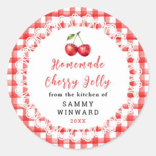 Homemade Cherry Jelly Jar Label