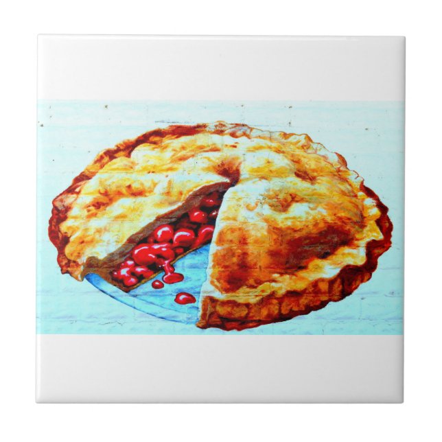 homemade cherry pie tile (Front)