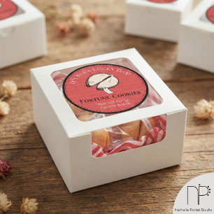 Homemade Chinese Fortune Cookie Red DIY Labels