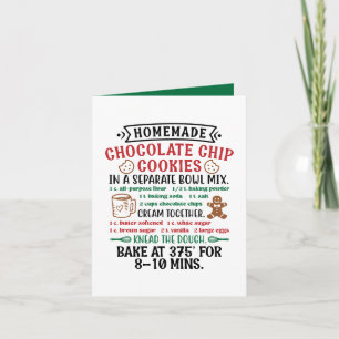Homemade chocolate chip cookies customisable holiday card