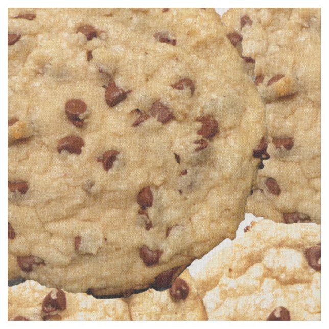 Homemade Chocolate Chip Cookies Fabric (Close Up)