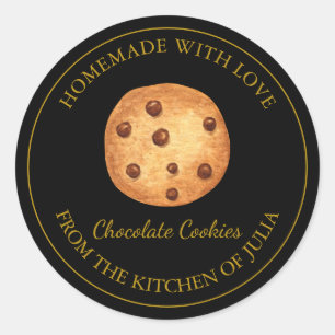 Homemade Chocolate Cookies Label   Black