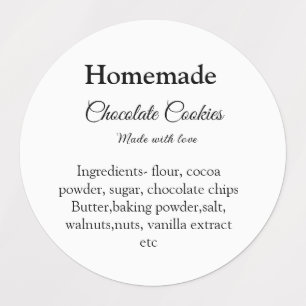 Homemade chocolate cookies made with love add text