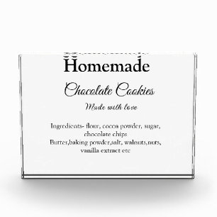 Homemade chocolate cookies made with love add text photo block