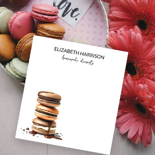 Homemade Chocolate Macarons Desserts Pastry Chef Notepad