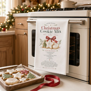 Homemade Christmas Cookie Mix Sugar Cookie Recipe Tea Towel