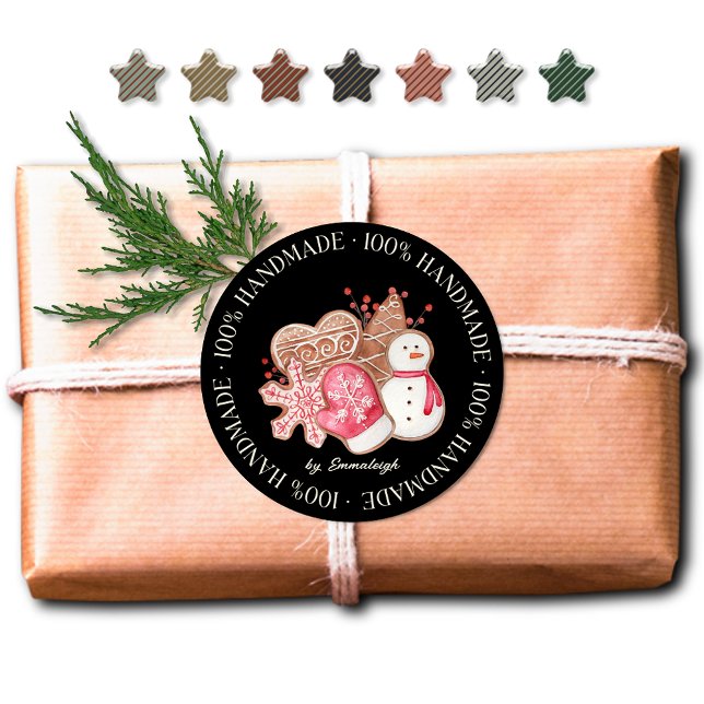 Homemade Christmas Cookies Classic Round Sticker (Creator Uploaded)