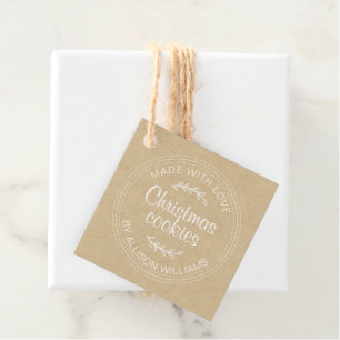 Homemade Christmas Cookies Kraft Paper Favour Tags