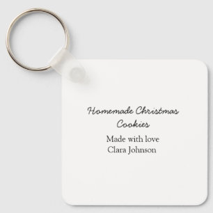 Homemade Christmas cookies made with love add name Key Ring