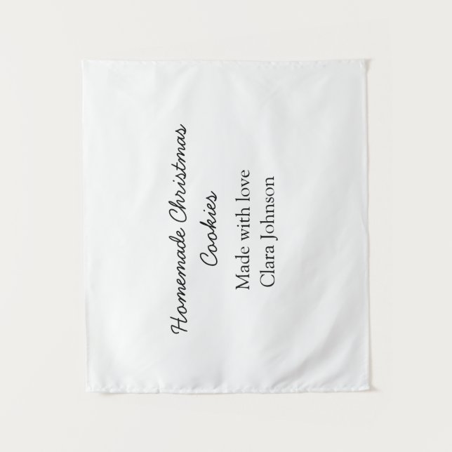 Homemade Christmas cookies made with love add name Tapestry (Front)