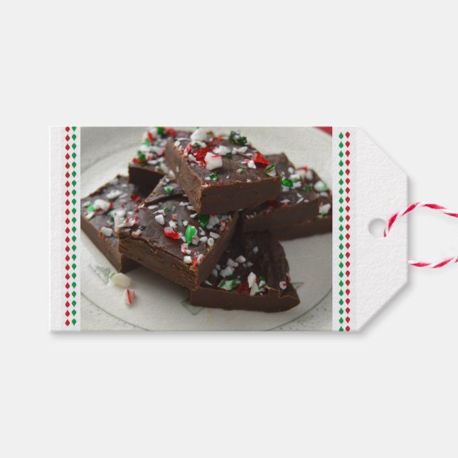 Homemade Christmas Fudge Gift Tags (Front (Horizontal))