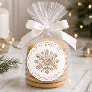 Homemade Christmas Holiday Baked Goods Classic Round Sticker