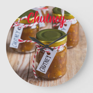 Homemade Chutney onion pineapple kitchen gift Lugg Large Clock