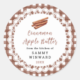 Homemade Cinnamon Apple Butter Label