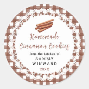 Homemade Cinnamon Cookies Label