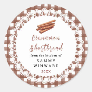 Homemade Cinnamon Shortbread Label