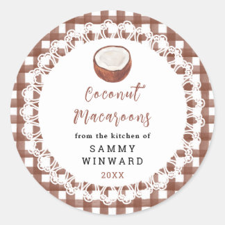 Homemade Coconut Macaroons Label