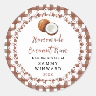 Homemade Coconut Rum Label