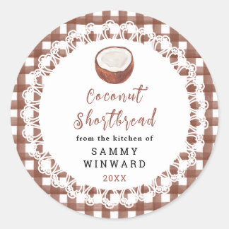Homemade Coconut Shortbread Label