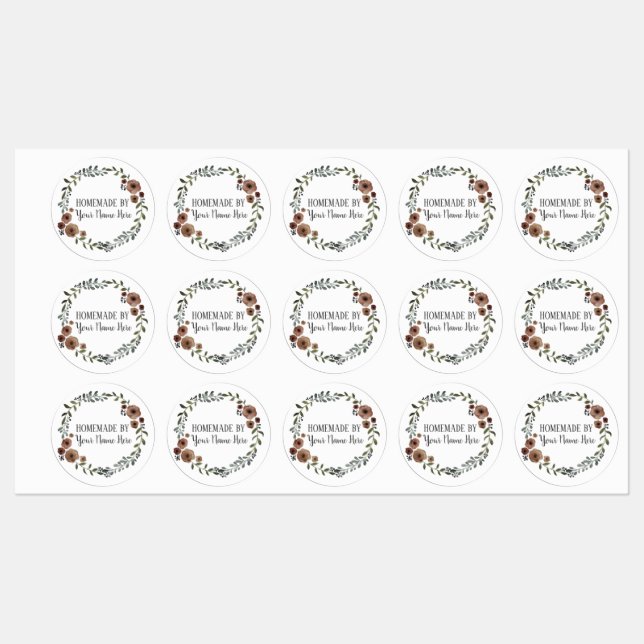 Homemade Cookie Cake Vintage Craft Floral Wreath (Sheet)