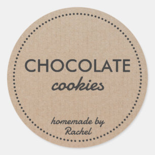 Homemade Cookie Vintage Modern Rustic Classic Round Sticker
