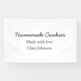 Homemade cookiers add your text name custom  throw banner