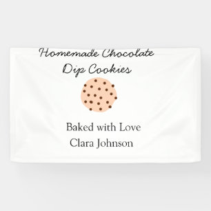 Homemade cookiers add your text name custom  throw banner