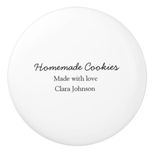 Homemade cookiers add your text name custom  throw ceramic knob