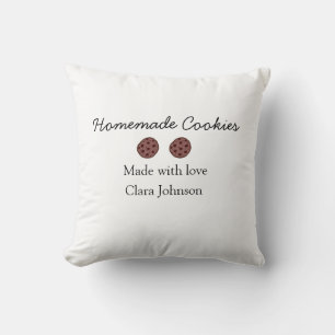 Homemade cookiers add your text name custom throw cushion