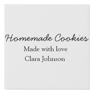 Homemade cookiers add your text name custom  throw faux canvas print