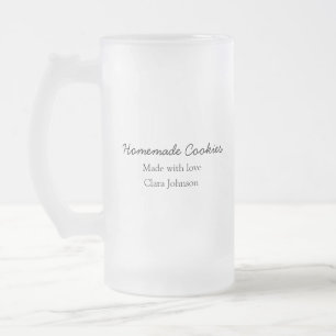 Homemade cookiers add your text name custom  throw frosted glass beer mug
