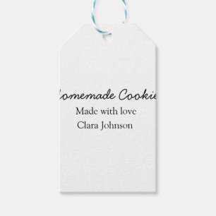 Homemade cookiers add your text name custom throw gift tags