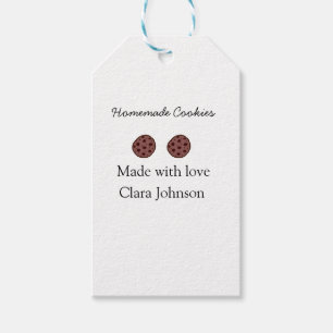 Homemade cookiers add your text name custom throw gift tags