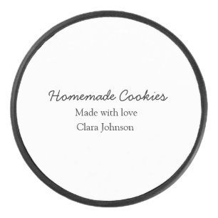 Homemade cookiers add your text name custom throw hockey puck