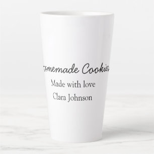 Homemade cookiers add your text name custom throw latte mug