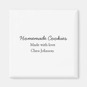 Homemade cookiers add your text name custom throw magnet