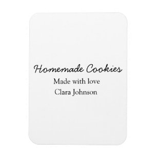 Homemade cookiers add your text name custom throw magnet