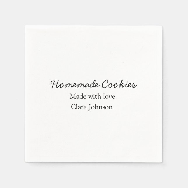 Homemade cookiers add your text name custom  throw napkin (Front)