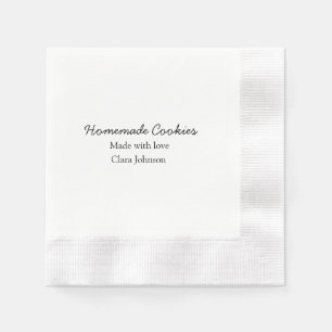 Homemade cookiers add your text name custom throw napkin