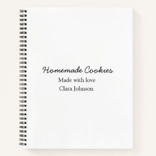 Homemade cookiers add your text name custom  throw notebook